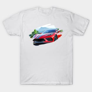 Corvette C8 Art Print T-Shirt